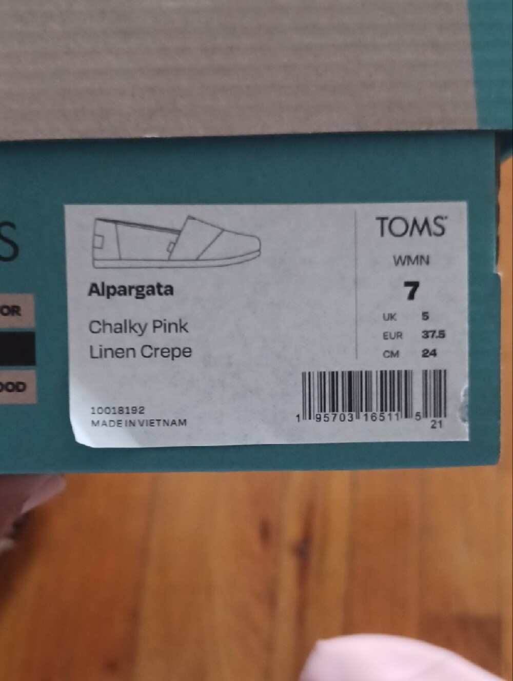 Toms Pink Canvas Slip-On Flats - Picture 7 of 16